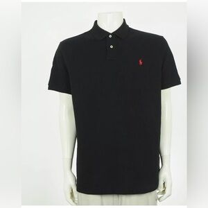 Ralph‎ Lauren Knit Polo Shirt black Red Polo Medium Short Sleeves